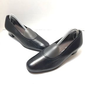 SAS Regina Black Leather Heels Shoes Women’s 9